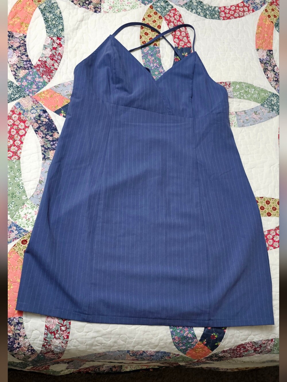 PacSun Navy Pinstripe Mini Dress